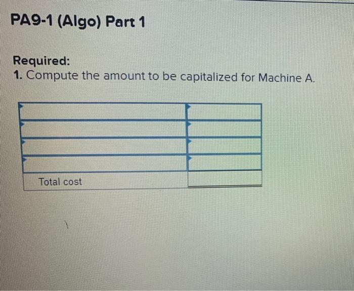 beginning of the year, Buffalo Machinery bought three used machines. The machines