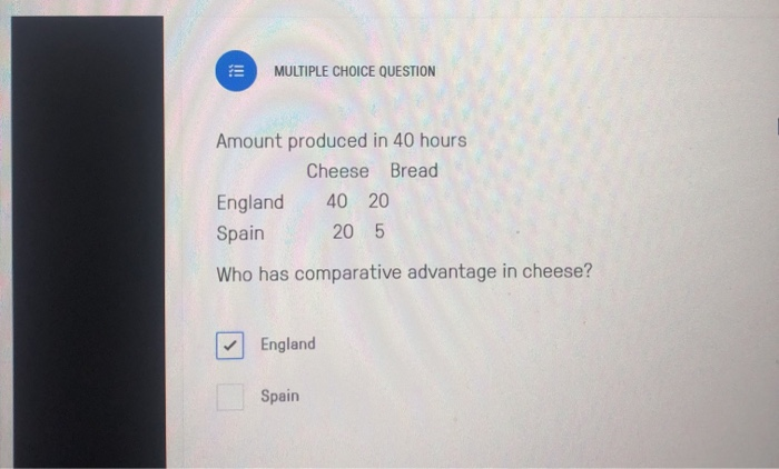  Tii MULTIPLE CHOICE QUESTION Amount produced in 40 hours Cheese Bread