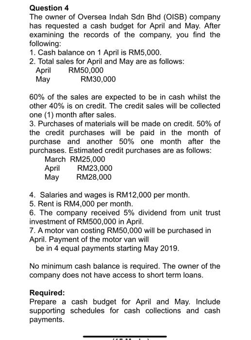  i need an answer for question 4 Question 4 The owner