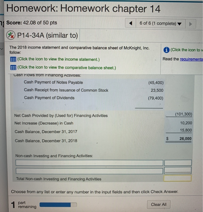 HW Score: 42.08%, E Que % P14-34A (similar to) The 2018 income