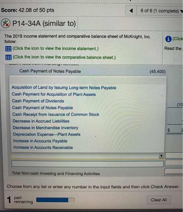 statement and comparative balance sheet of McKnight, Inc. (Click the icon to