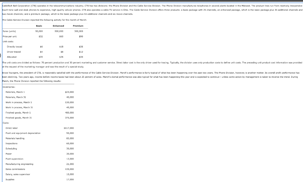 I only need part 7 CableTech Bell Corporation (CTB) operates in