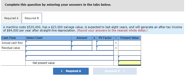 cost $760,000 and have a useful life of six years. The system