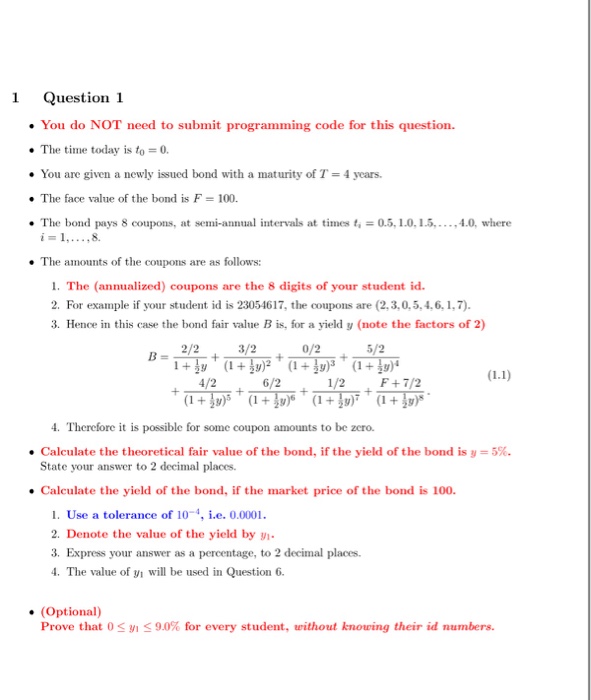  1 Question 1 . You do NOT need to submit programming