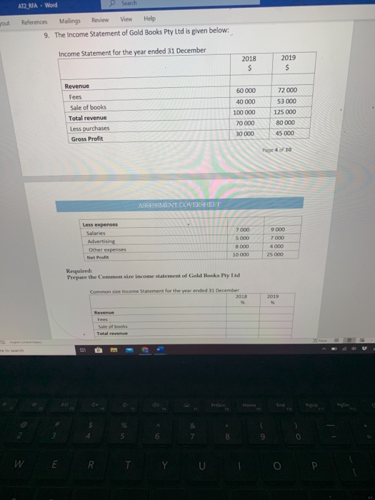  ALLA - Wald out References Mailings Review View Help 9. The