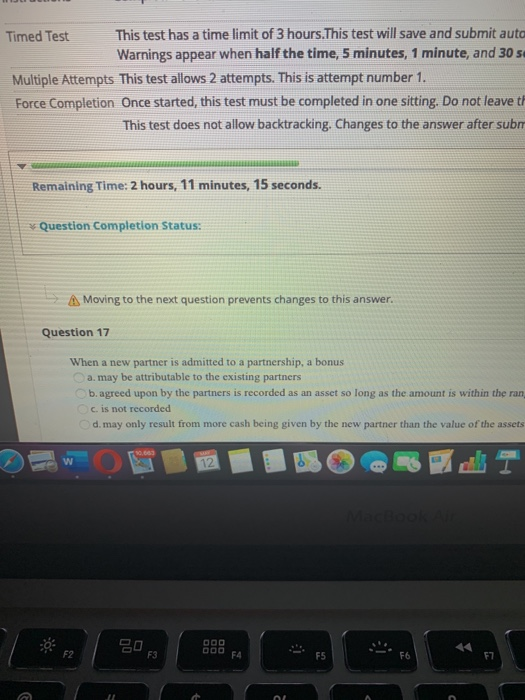  Timed Test This test has a time limit of 3 hours.