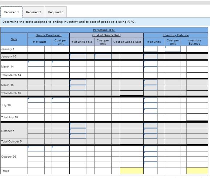 reported the following current-year purchases and sales for its only product: Exercise