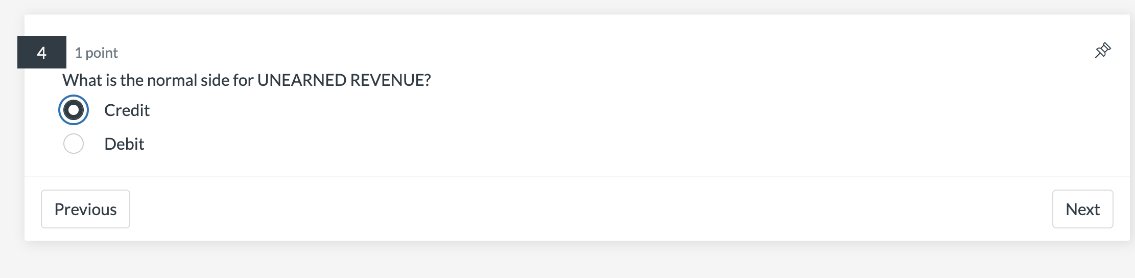 for ALLOWANCE FOR DOUBTFUL ACCOUNTS? Credit Debit 1 point What is the