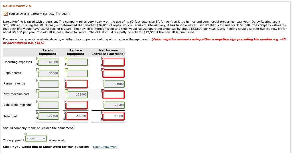  Do It! Review 7-5 Your answer is partially correct. Try again.