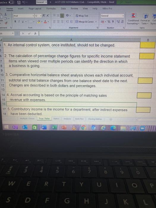 true false General ACCT 2050 W21 Midterm V2 - Compatibility Mode