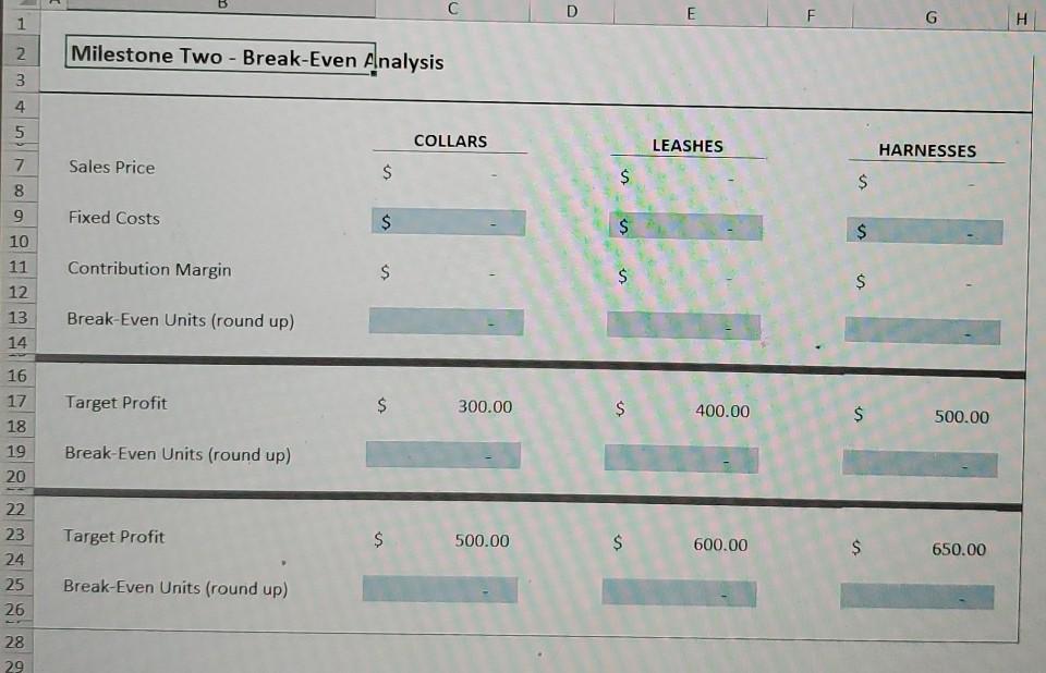 estimates for the various operating costs for your business. The total square