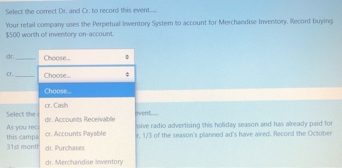 and Cr. to record this event..... On September 1st, you establish a