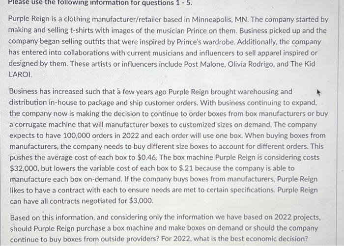  What is the breakeven quantity based on the above information? Breakeven