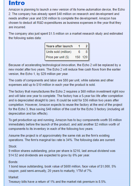 Part 4-Part 7 please Intro Amazon is planning to launch a new