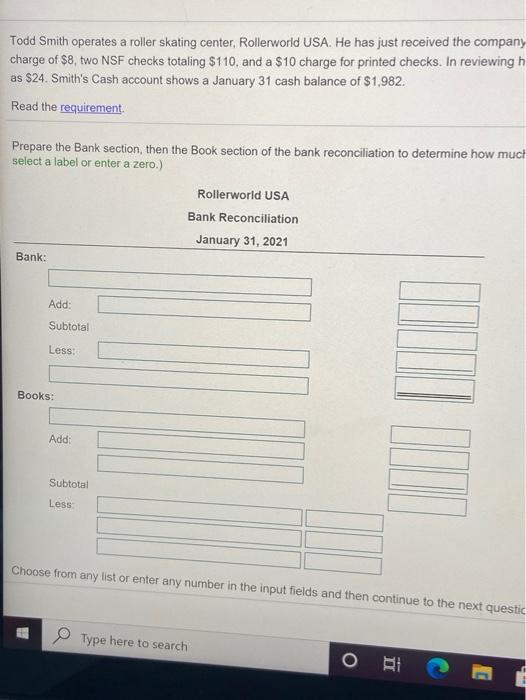 number in the input fields and then continue to Type here to