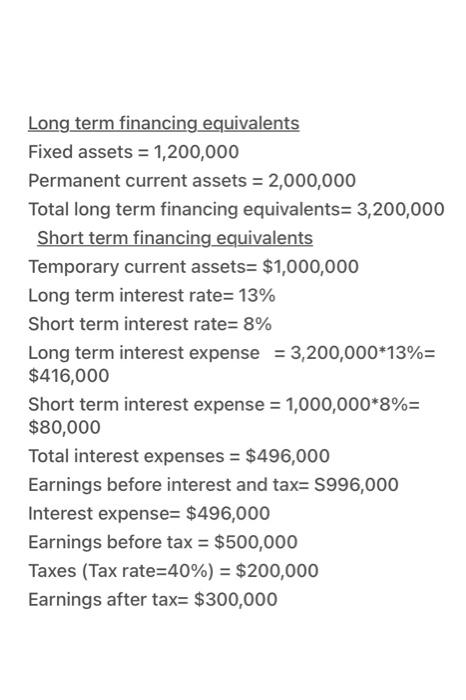 number 1 please answer 2/3 1. Matching asset mix and financing plans.