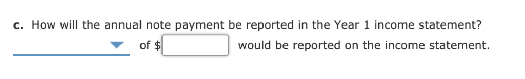 note requires annual payments of $8,560, beginning on December 31, Year 1