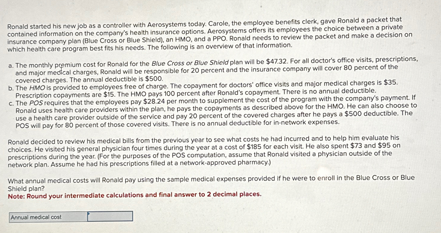  Ronald started his new job as a controller with Aerosystems today.