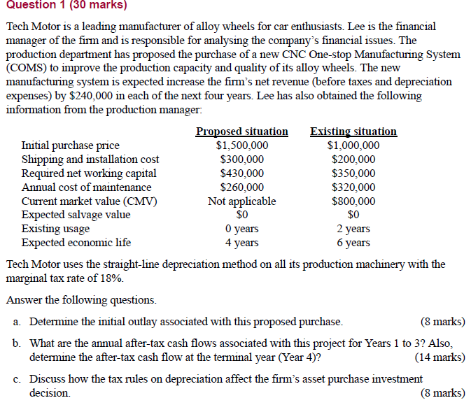 Question 2 Lee conducted an analysis for the issue described in