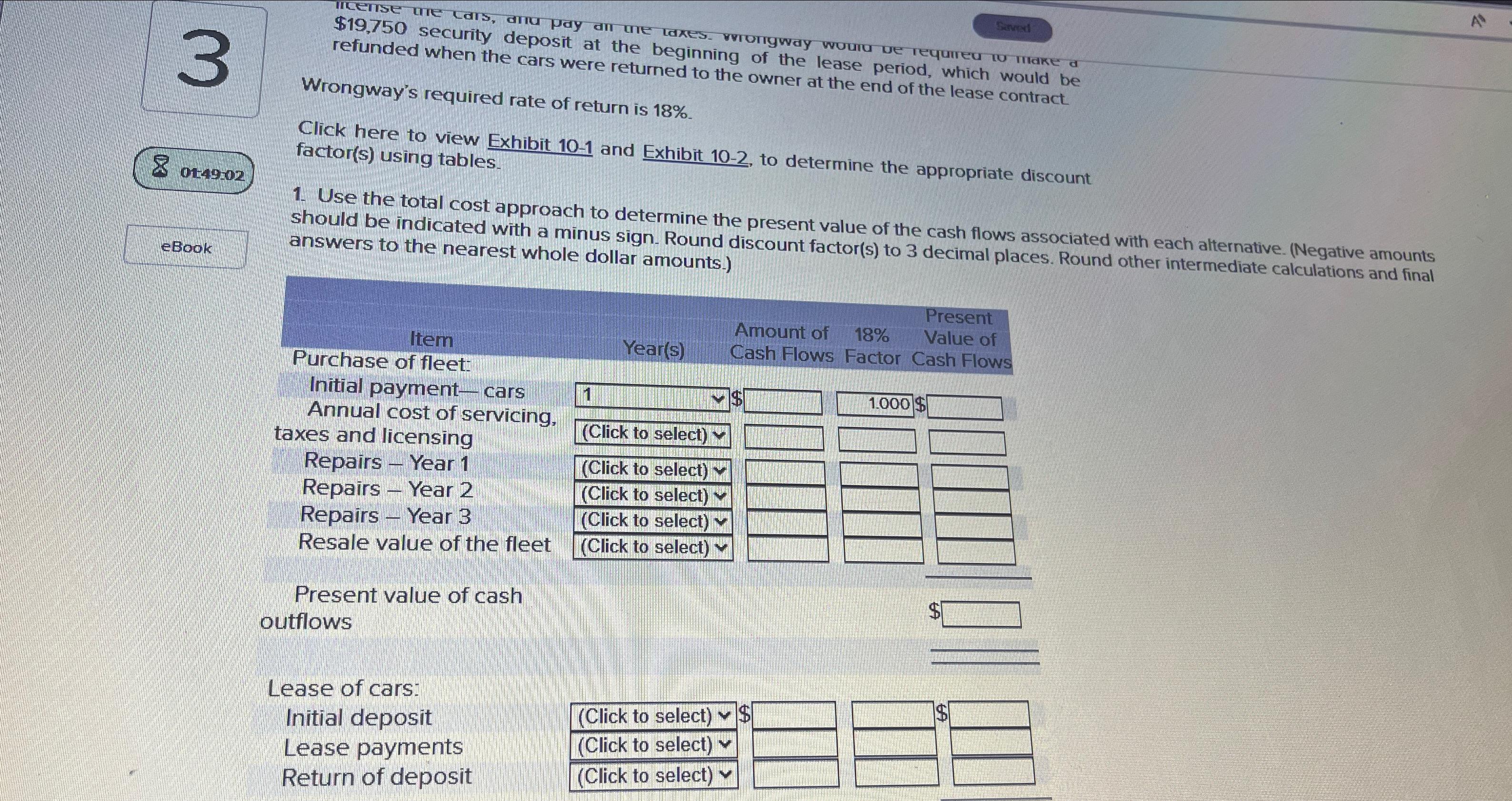 $19,750 security deposit at the beginning of the lease period, which
