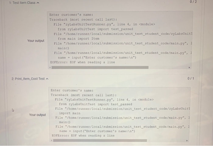 Item(object): def __init__(self): self.item_name - "empty" self.item_price- self.item_quantity - def print_item_cost(self): print("%s