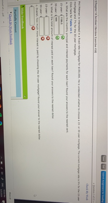  Save Exit Submit Assignment for Grading (Chapter 14 Section 1 Review