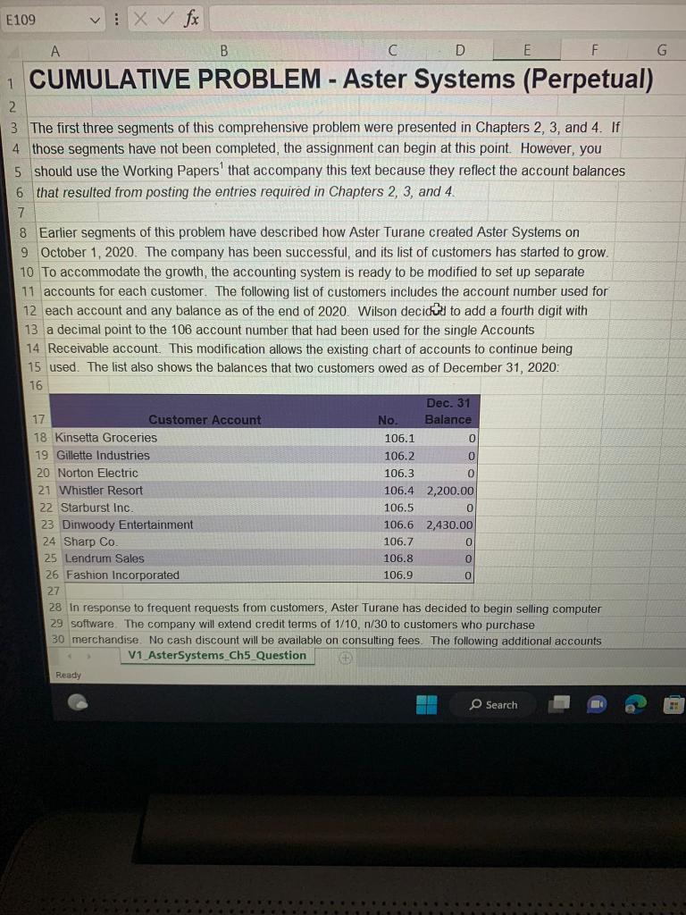  The first three segments of this comprehensive problem were presented in