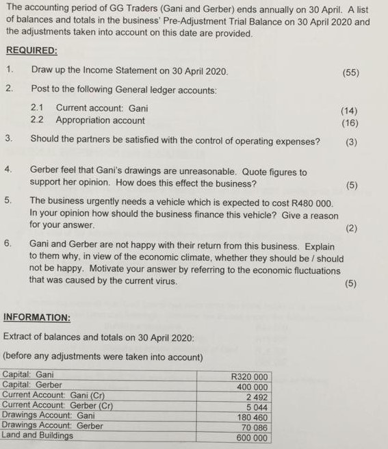 Can you please help me with question 1 and 2 The accounting