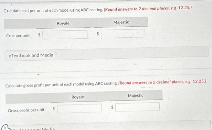 under traditional costing for each model in 2020 was as follows. In