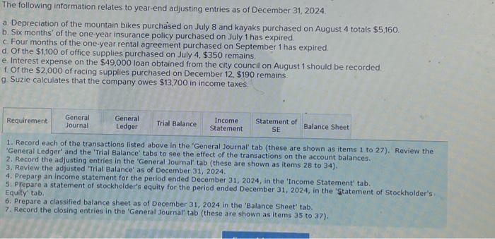 be reported on the income statement. Select the 'adjusted' from the dropd