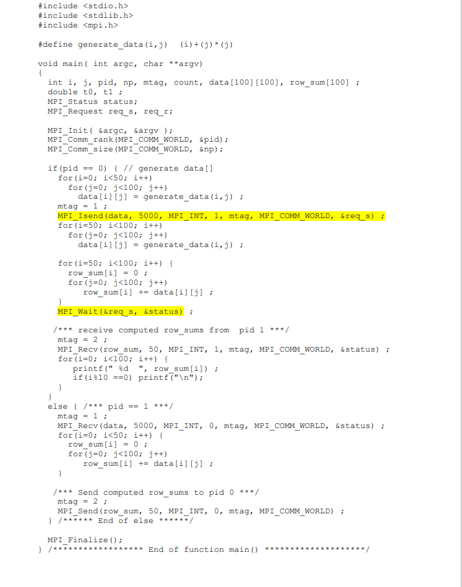 Please show work in C language: Question is down below In