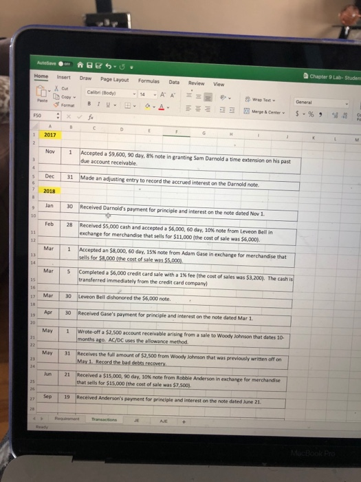 Formulas Data Review View - woulCalibri (Body B West 11AA O A