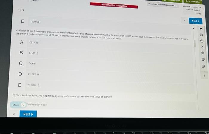  Permitted internet resources No connection to WISE 136 Saving 1012 Next