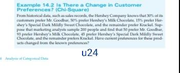 Example 14.2 15 There a Change in Customer Preferences? (Chi-Square) From