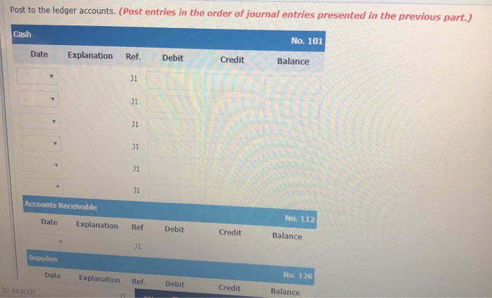 month of operations of her business, Larkspur, Inc., the following events and