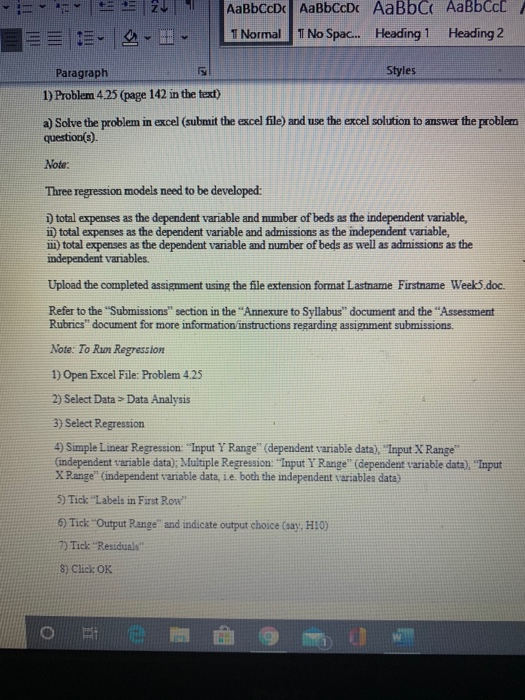 : 4-25 The total expenses of a hospital are related to many