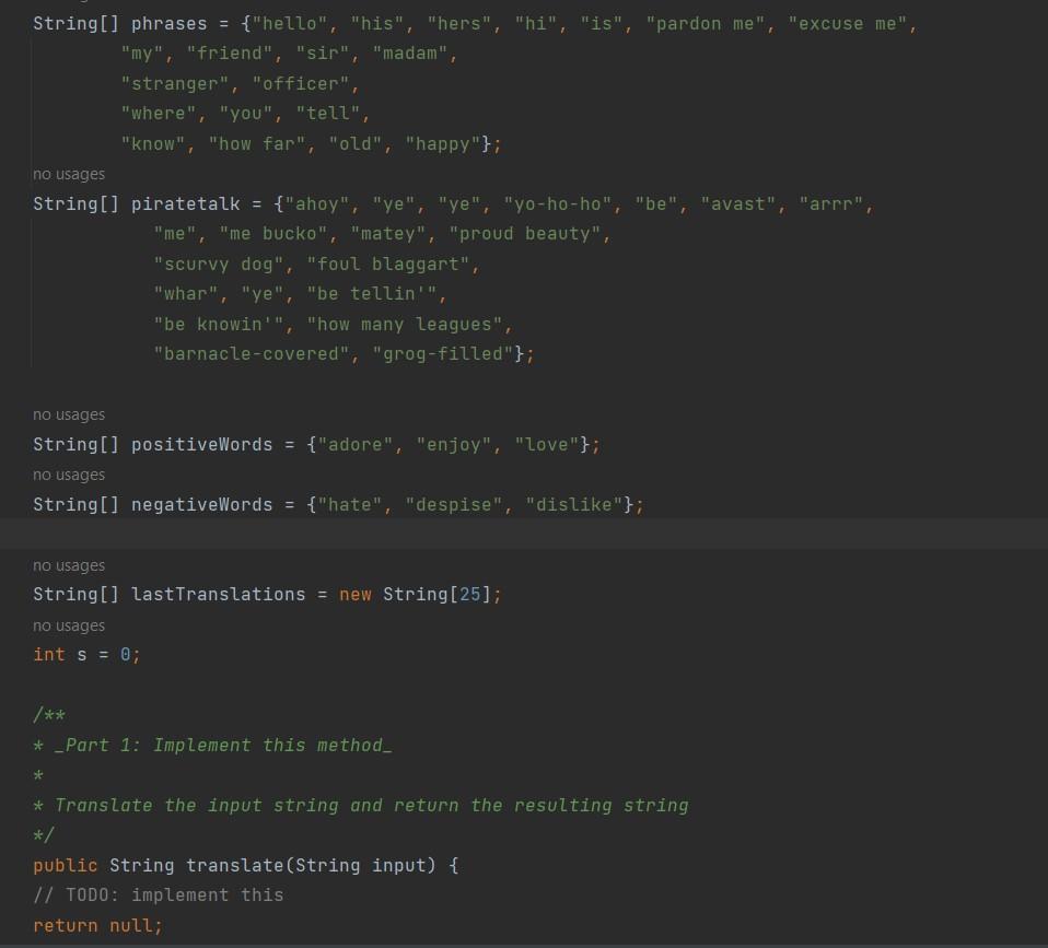 additional practice using the built in features of the Java API --