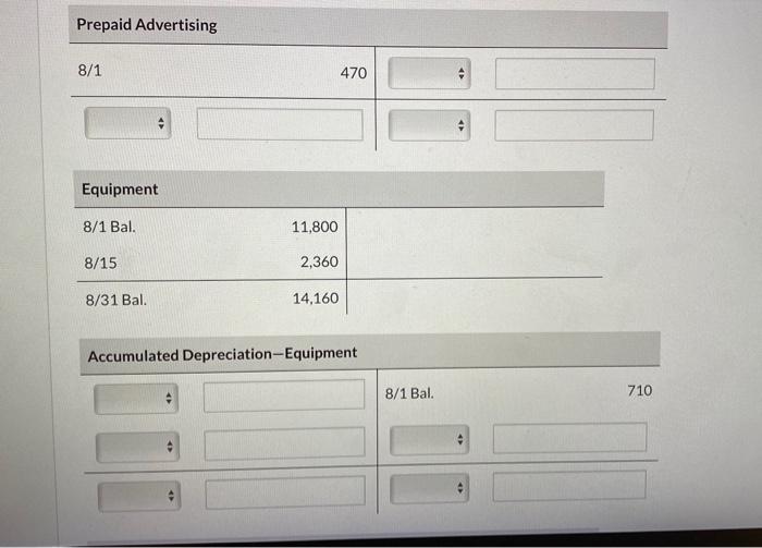 included with newspapers delivered during August and September Paid August rent $450.