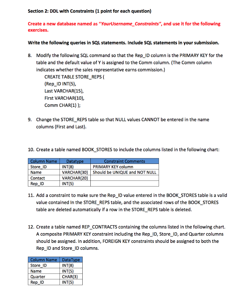 Database Update Create a new database named as "YourUserName_University", and run the