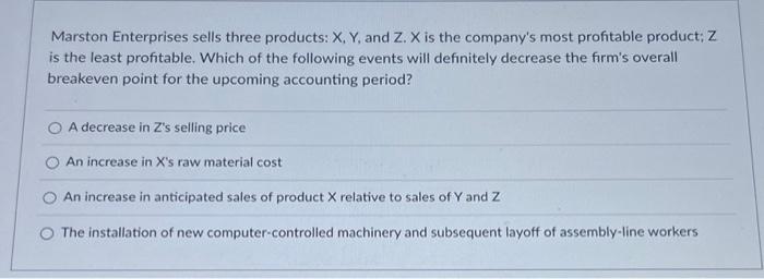 processes for a new product that will sell for $120 per unit.