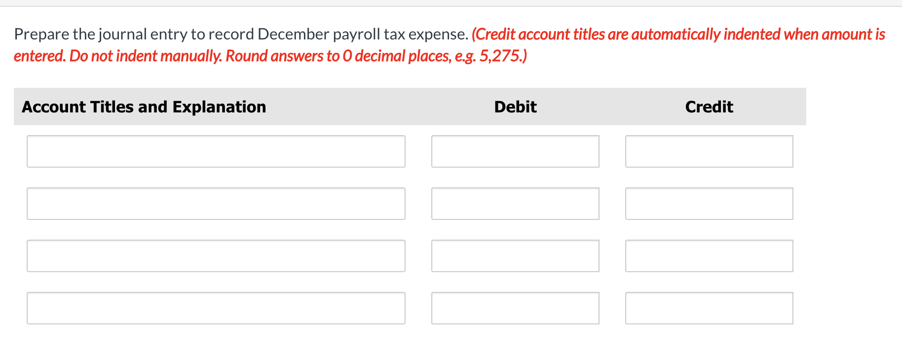 Cullumber Company, the amount of employees' gross pay in December was $1,071,000,