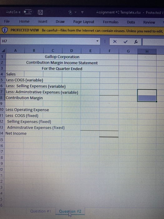Income Statement For the Quarter Ended Sales ($2500 @$2800 per unit) Less