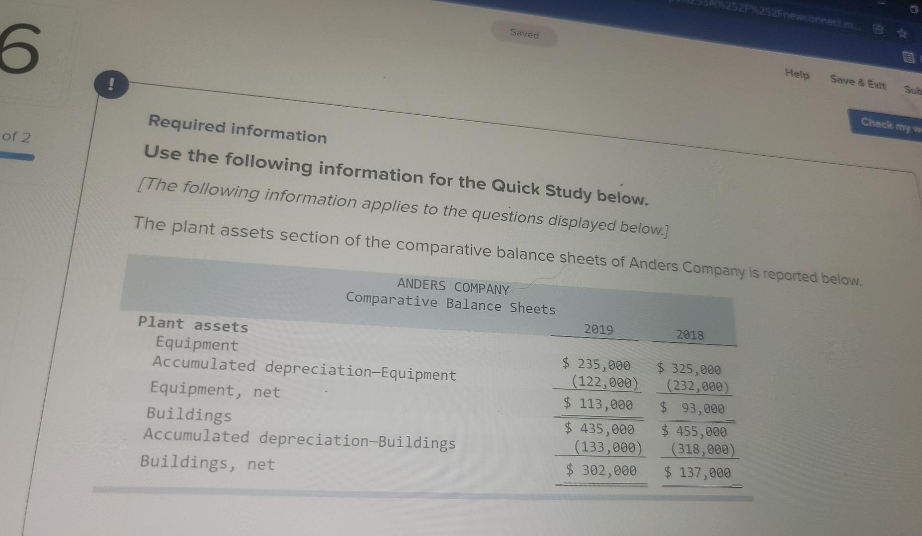  Saved 6 Help Save & Exit Sul Check my w of