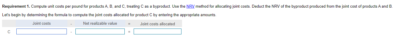 view the information.) Product A is processed further in the salting department