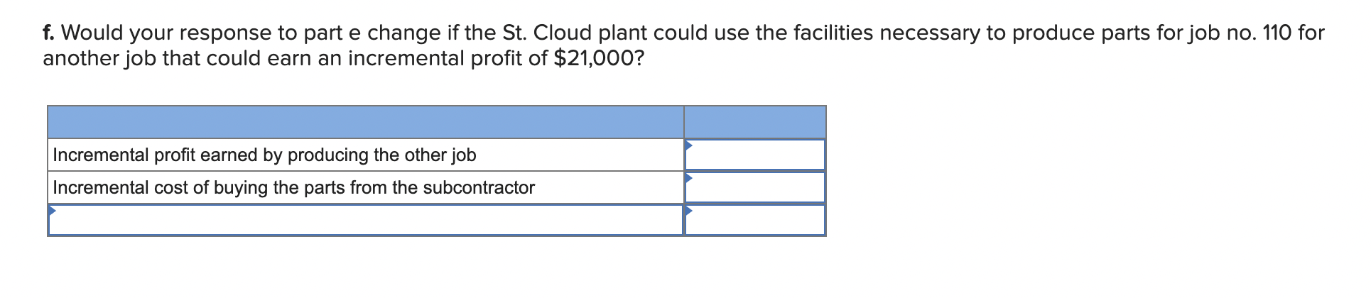 F. please do QUESTION F The Gilster Company, a machine tooling firm,