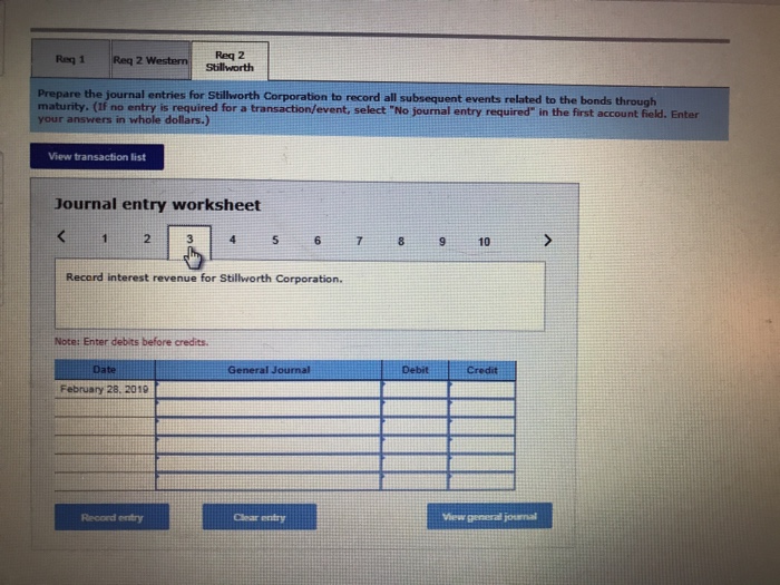 field. Enter your answers in whole dollars.) View transaction list Journal entry