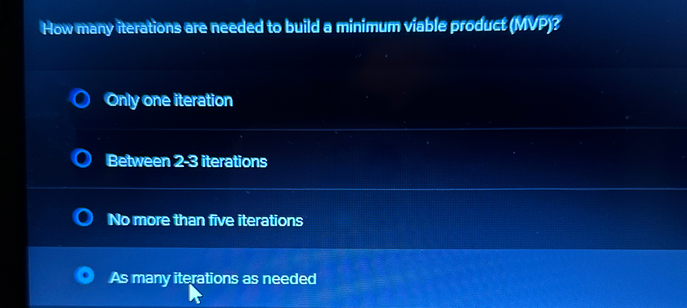 How many iterations are needed to build a minimum viable product