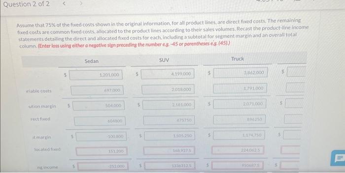 if Skysong drops the sedan line. Assume. Sales (and sales volumes) for