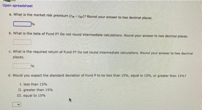 please ! Excel Online Structured Activity: CAPM, portfolio risk, and return Consider
