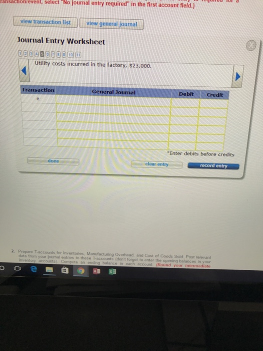 year, inventory account balances were as follows Raw materials Work in process